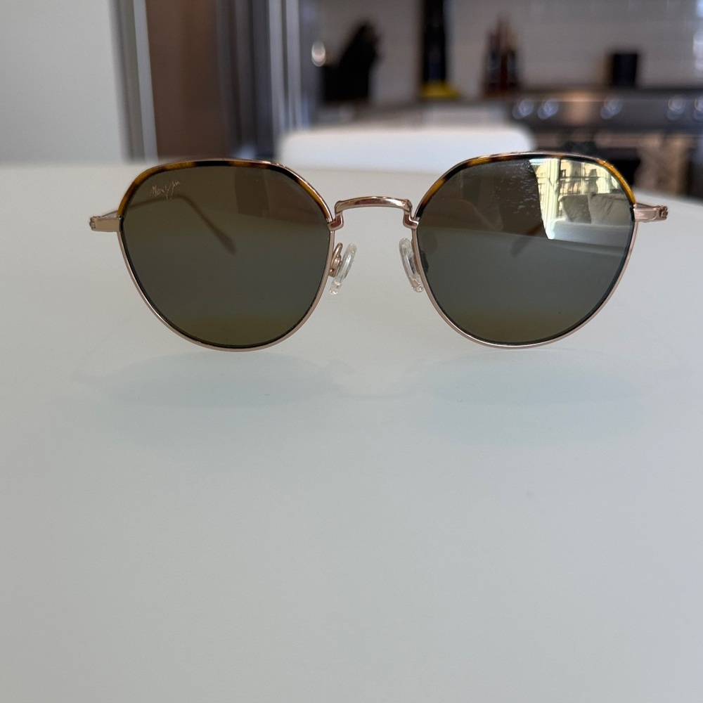 Maui Jim Gold and Brown Sunglasses